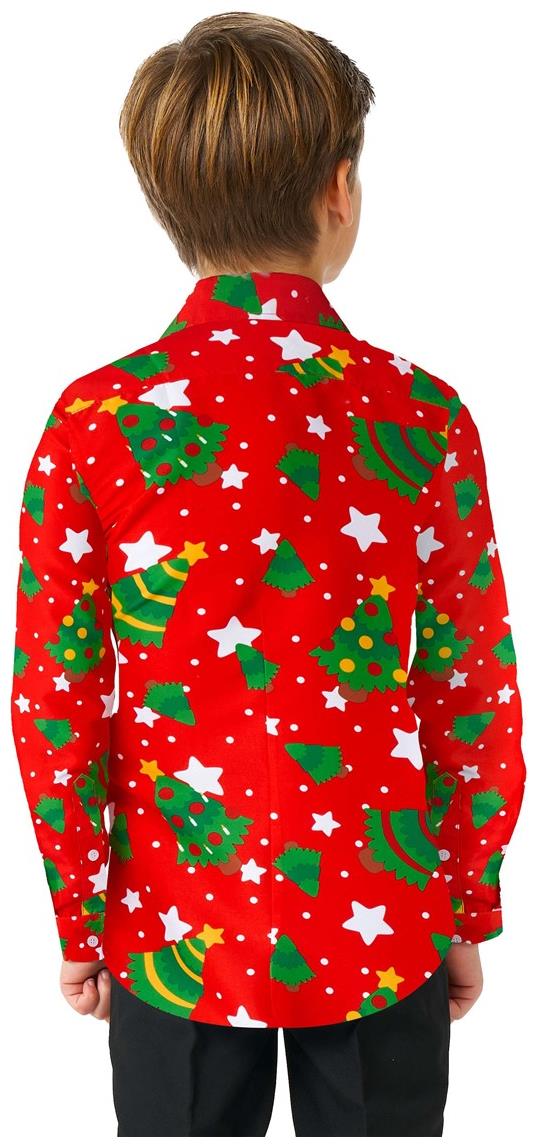 Suitmeister Boys' Shirts BOYS Christmas Trees Stars Red