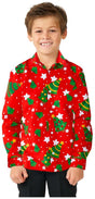 Suitmeister Boys' Shirts BOYS Christmas Trees Stars Red
