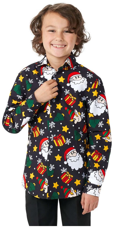 Suitmeister Boys' Shirts BOYS Santa Elves Black