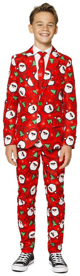 Festive Suitmeister Boys Ugly Cool Santa Suit for Holiday Celebrations Christmas Parties and Fun Dress Up Events