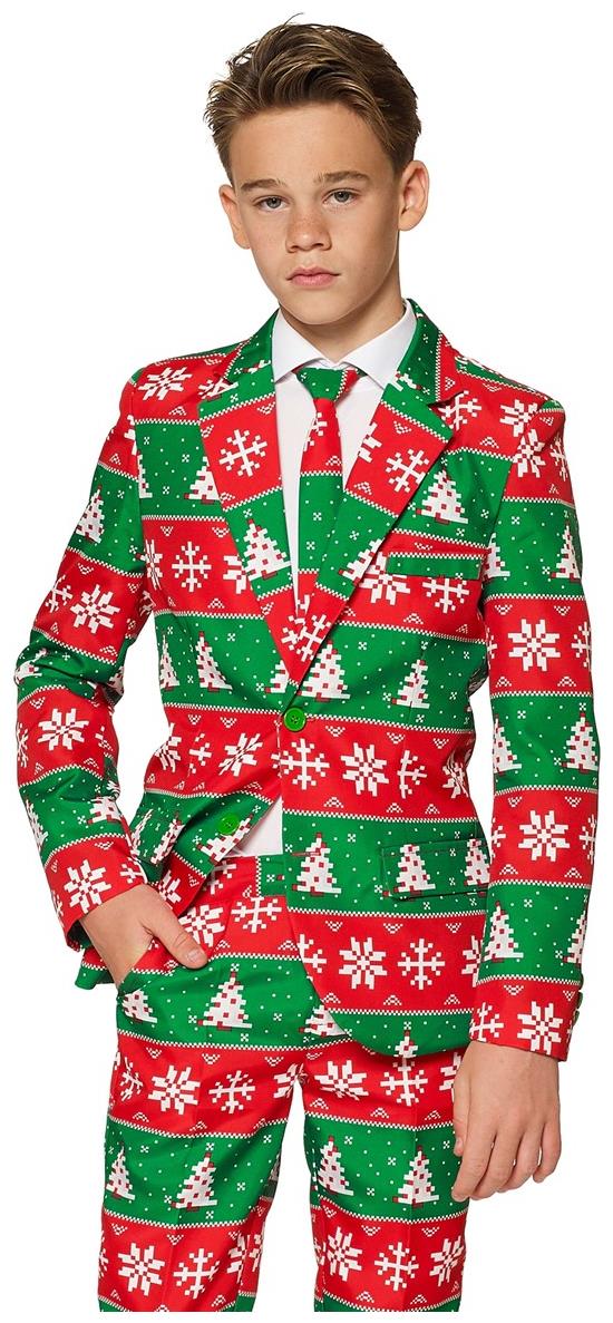 Festive Suitmeister Fair Isle Santa Suit for Boys for Christmas Parties and Holiday Celebrations