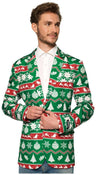 Suitmeister Men's Blazers Christmas Green Nordic Jacket