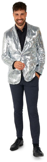 Suitmeister Men's Blazers Sequins Silver