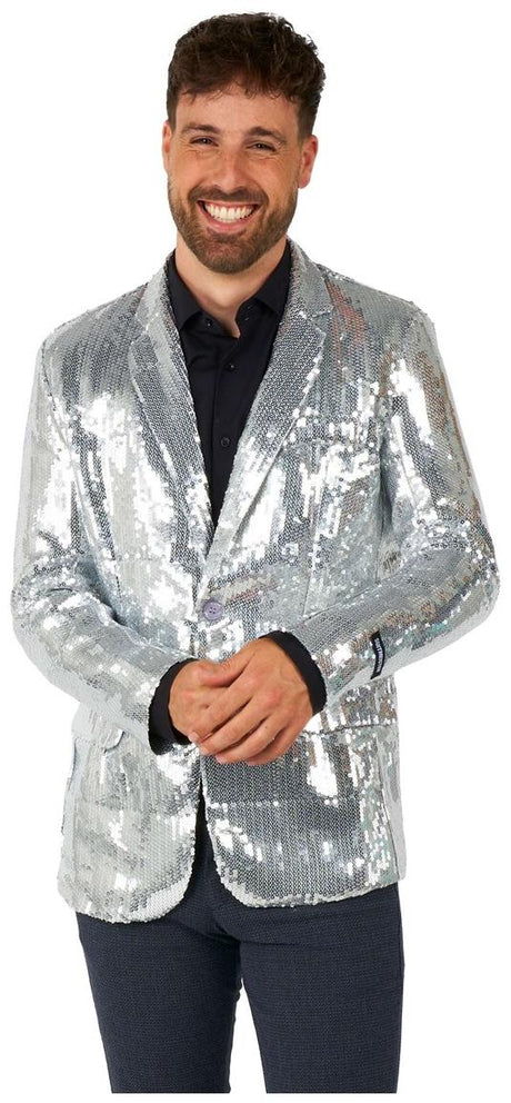 Suitmeister Men's Blazers Sequins Silver