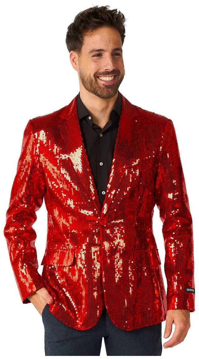 Suitmeister Men's Blazers Sequins Red
