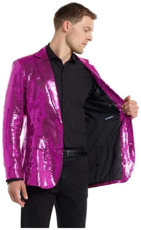 Suitmeister Men's Blazers Sequins Pink