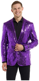 Stylish Suitmeister Men's Blazers Sequins Purple for Parties Events and Celebrations