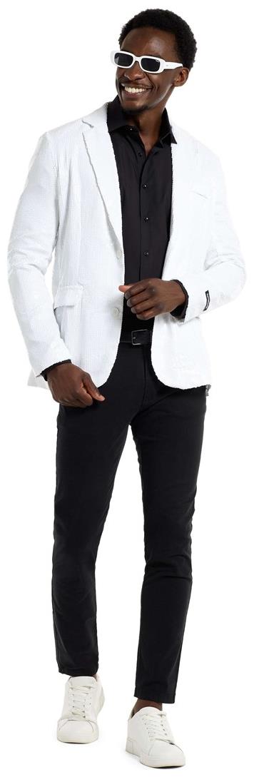 Suitmeister Men's Blazers Sequins White