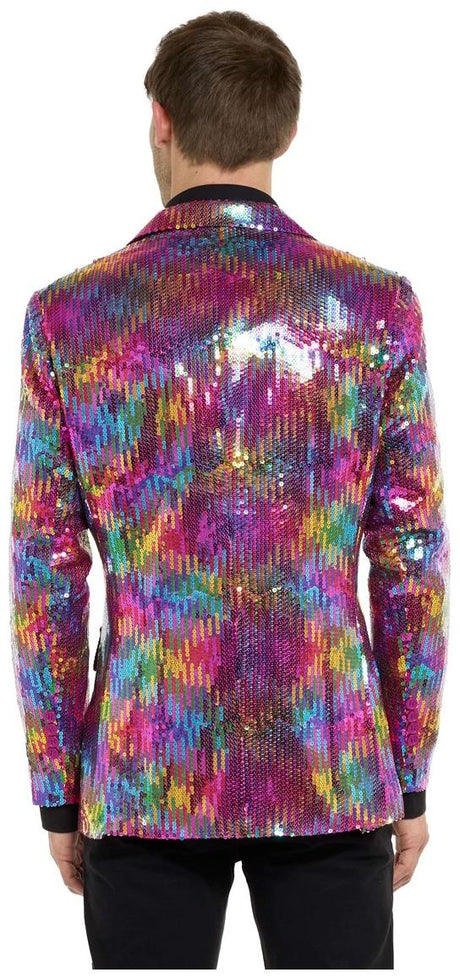 Suitmeister Men's Blazers Sequins Rainbow