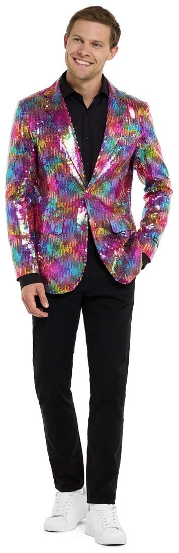 Suitmeister Men's Blazers Sequins Rainbow