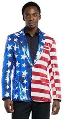 Suitmeister Men's Blazers Sequins Stars & Stripes