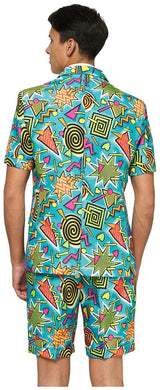 Retro Blue 90's Suit for Summer Events Parties and Nostalgic Dress Up