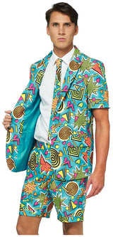 Retro Blue 90's Suit for Summer Events Parties and Nostalgic Dress Up