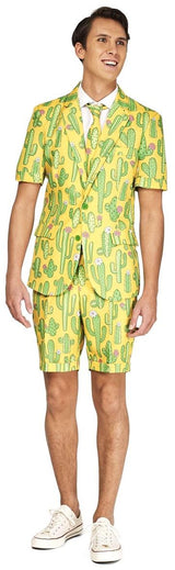 Suitmeister Men's Summer Suits SUMMER Sunny Yellow Cactus