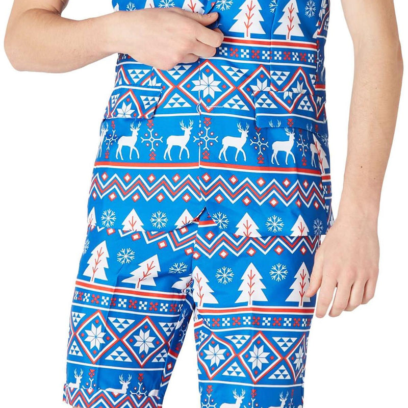 Festive Suitmeister Men's Summer Christmas Suit for Stylish Holiday Parties and Summer Events