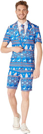 Suitmeister Men's Summer Suits SUMMER Christmas Blue Nordic