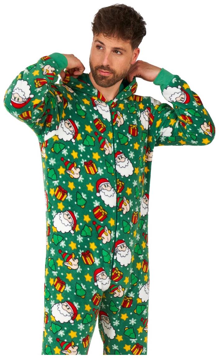 Cozy Suitmeister Santa Elves Green Onesie for Holiday Parties and Festive Celebrations
