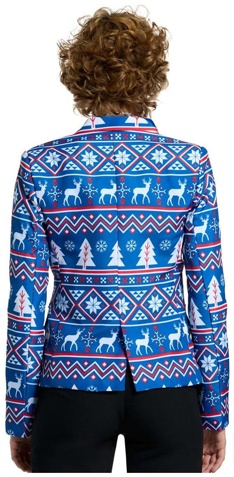 Suitmeister Women's Blazers WMNS Christmas Blue Nordic Jacket