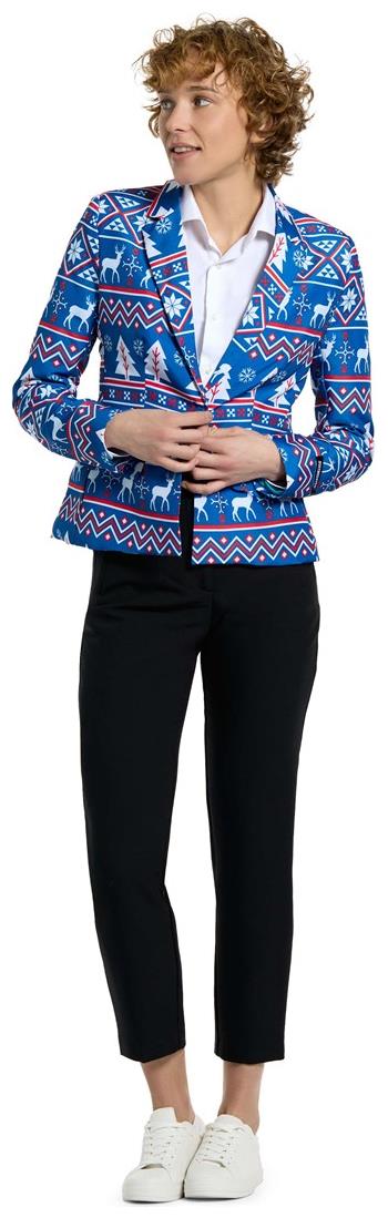 Suitmeister Women's Blazers WMNS Christmas Blue Nordic Jacket