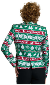 Suitmeister Women's Blazers WMNS Christmas Green Nordic Jacket