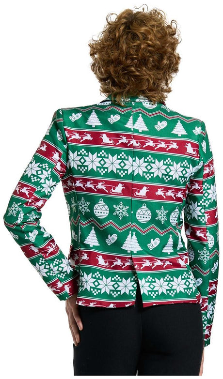 Suitmeister Women's Blazers WMNS Christmas Green Nordic Jacket