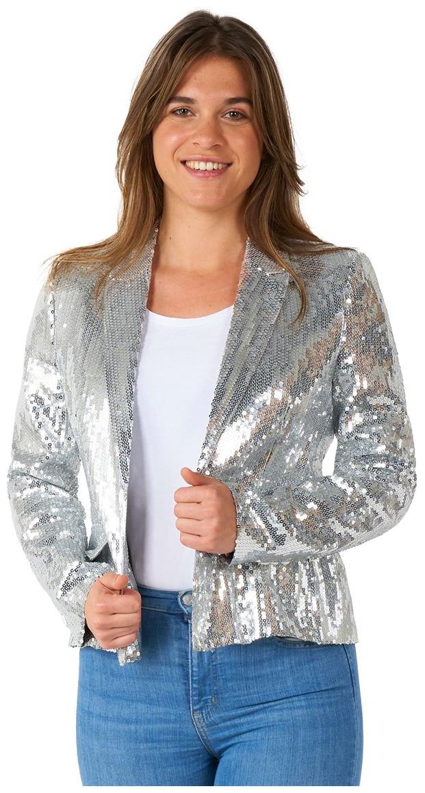 Shimmering Suitmeister Sequin Blazer for Women Ideal for Parties Events Dress Up and Disco Nights