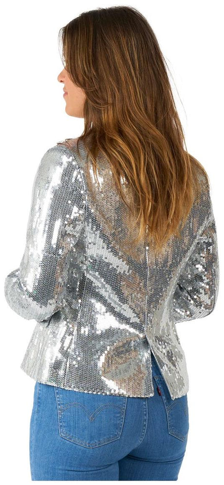 Shimmering Suitmeister Sequin Blazer for Women Ideal for Parties Events Dress Up and Disco Nights