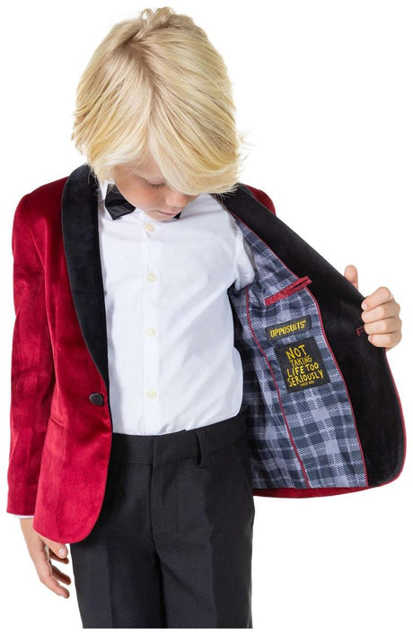 OppoSuits Deluxe Boys' Blazers BOYS Dinner Jacket - Burgundy