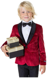 OppoSuits Deluxe Boys' Blazers BOYS Dinner Jacket - Burgundy