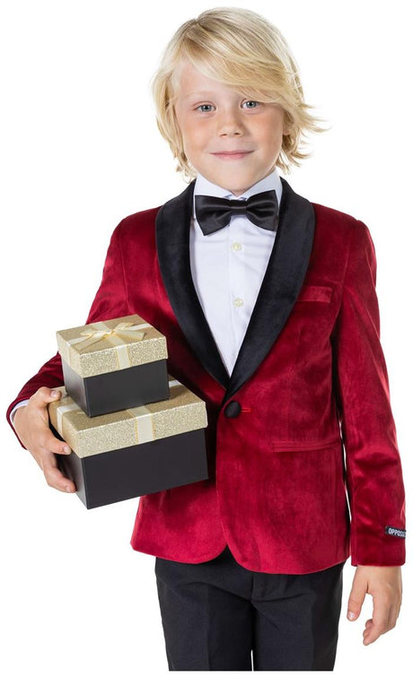 OppoSuits Deluxe Boys' Blazers BOYS Dinner Jacket - Burgundy