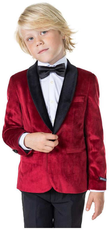 OppoSuits Deluxe Boys' Blazers BOYS Dinner Jacket - Burgundy