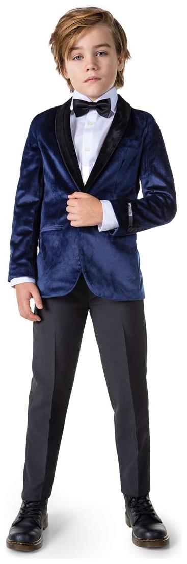 OppoSuits Deluxe Boys Dinner Jacket Deep Navy for Parties Events and Formal Occasions