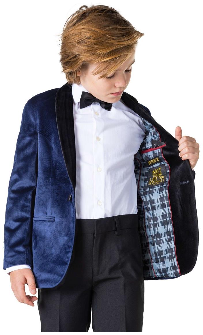 OppoSuits Deluxe Boys Dinner Jacket Deep Navy for Parties Events and Formal Occasions