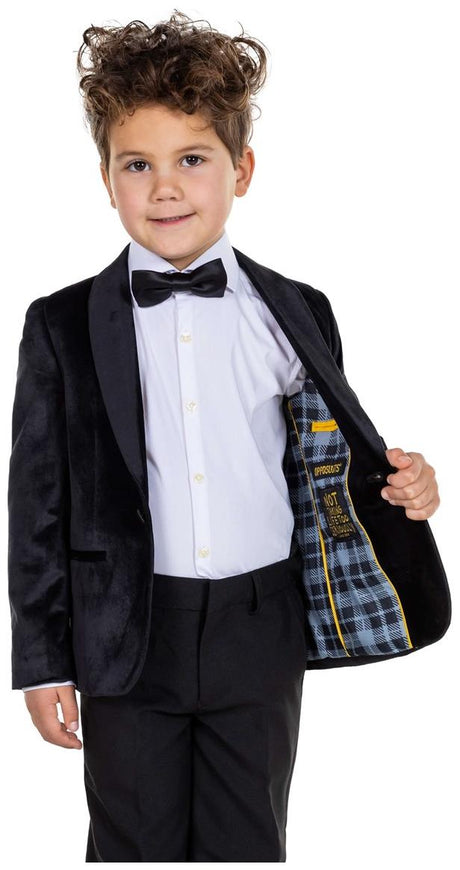 OppoSuits Deluxe Black Dinner Jacket for Kids Formal Events and Special Celebrations
