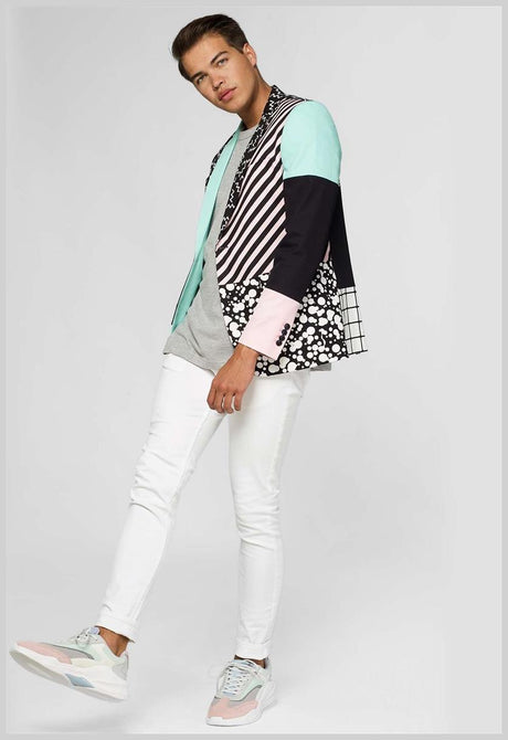 OppoSuits Deluxe Men's Blazers Retro - Cut & Sew - Black
