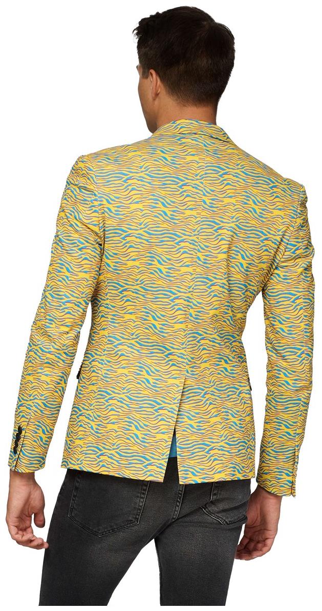 OppoSuits Deluxe Men's Blazers Retro - 80's Animal - Electric Yellow