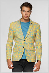 OppoSuits Deluxe Men's Blazers Retro - 80's Animal - Electric Yellow
