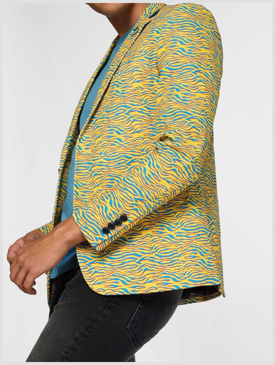 OppoSuits Deluxe 80's Animal Blazer for Retro Parties Fashion Events and Playful Celebrations