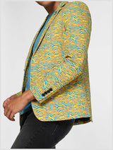 OppoSuits Deluxe Men's Blazers Retro - 80's Animal - Electric Yellow