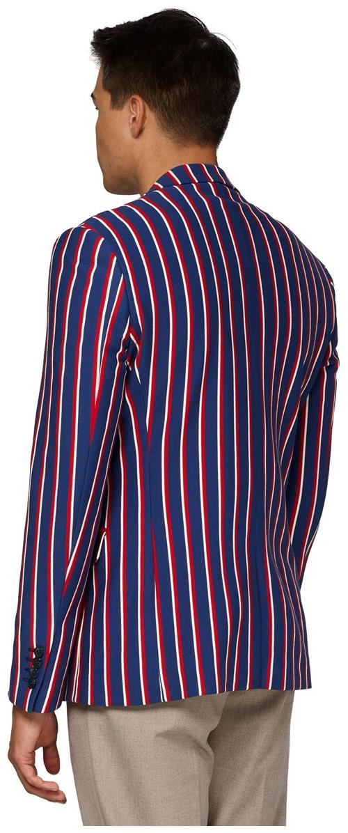 OppoSuits Deluxe Cheer Stripes Blazer for Game Day Tailgating Parties and Team Spirit Events