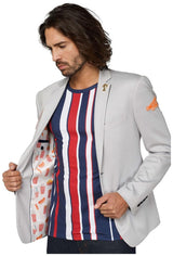 OppoSuits Deluxe Men's Blazers Supportswear - Sports Jersey - Soft Grey