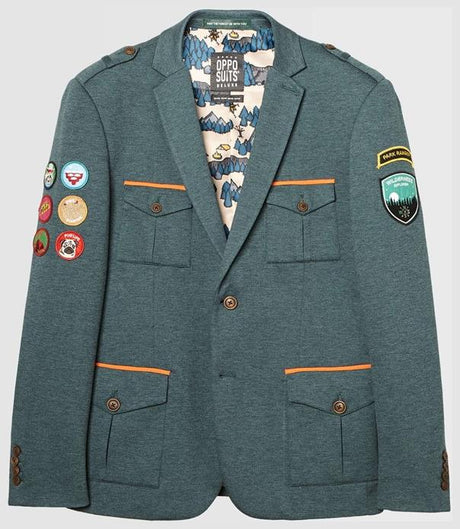 OppoSuits Deluxe Men's Blazers Uniform - Park Ranger - Forest Green