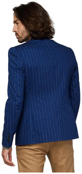 OppoSuits Deluxe Men's Blazers Uniform - Captain - Washed Navy