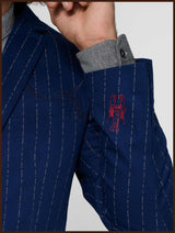 OppoSuits Deluxe Men's Blazers Uniform - Captain - Washed Navy