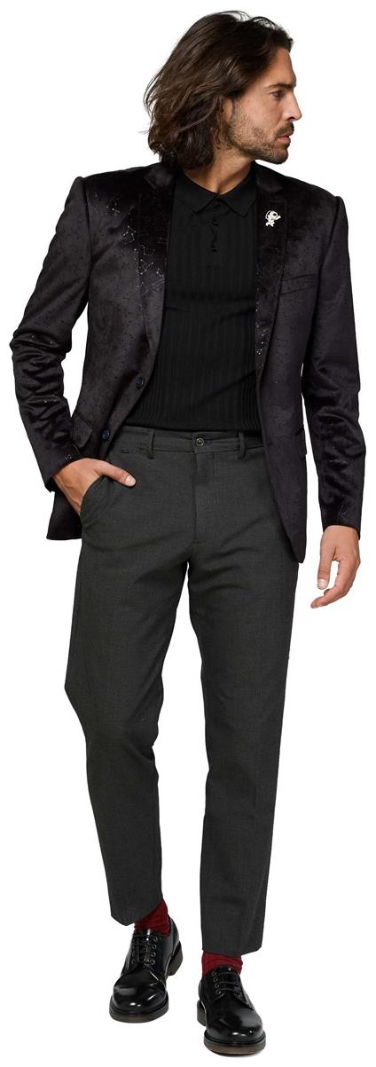 OppoSuits Deluxe Men's Blazers Outer Space - Constellations - Black