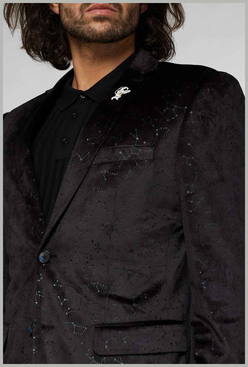 OppoSuits Deluxe Men's Blazers Outer Space - Constellations - Black