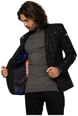 OppoSuits Deluxe Men's Blazers Outer Space - Galaxy Map - Black