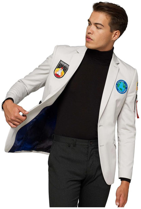 OppoSuits Deluxe Astronaut Blazer for Halloween Cosplay Parties and Themed Events