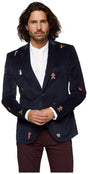 OppoSuits Deluxe Men's Blazers Christmas - X-Mas Icons - Navy