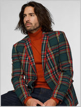 Stylish OppoSuits Deluxe Men's Tartan Blazer for Christmas Parties and Holiday Celebrations